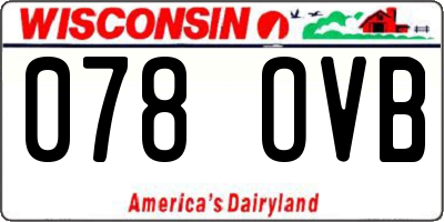 WI license plate 078OVB