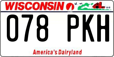 WI license plate 078PKH