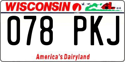WI license plate 078PKJ