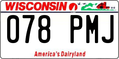 WI license plate 078PMJ
