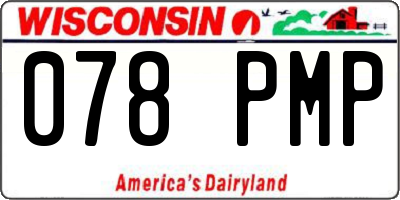 WI license plate 078PMP