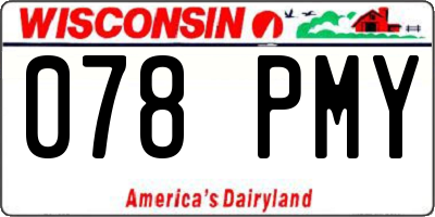 WI license plate 078PMY