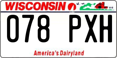 WI license plate 078PXH