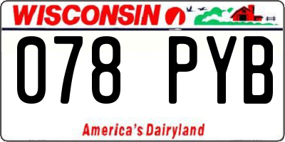WI license plate 078PYB