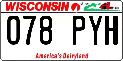 WI license plate 078PYH