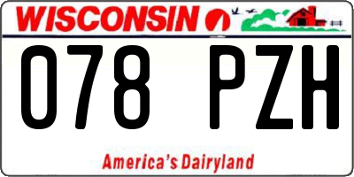 WI license plate 078PZH