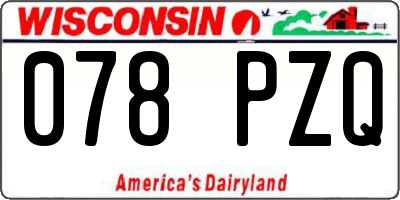 WI license plate 078PZQ