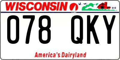 WI license plate 078QKY