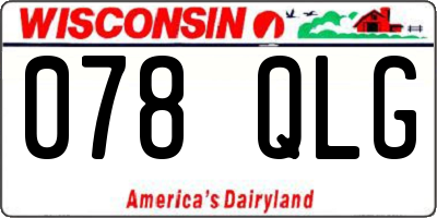 WI license plate 078QLG