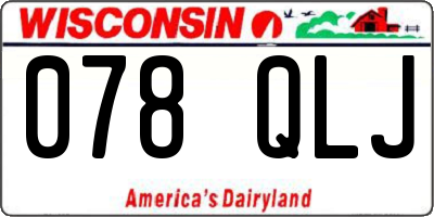 WI license plate 078QLJ