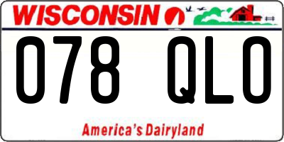 WI license plate 078QLO
