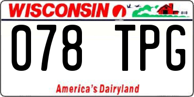 WI license plate 078TPG