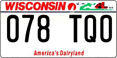WI license plate 078TQO