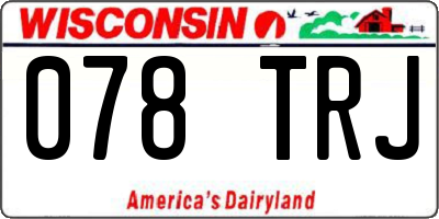 WI license plate 078TRJ
