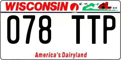 WI license plate 078TTP