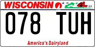WI license plate 078TUH