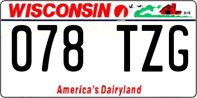 WI license plate 078TZG