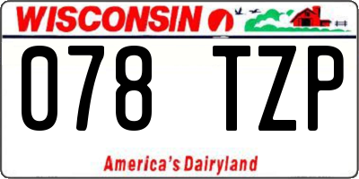WI license plate 078TZP