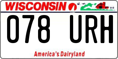 WI license plate 078URH