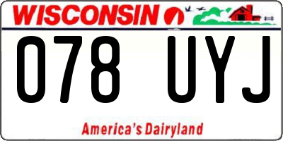 WI license plate 078UYJ