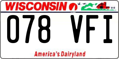 WI license plate 078VFI