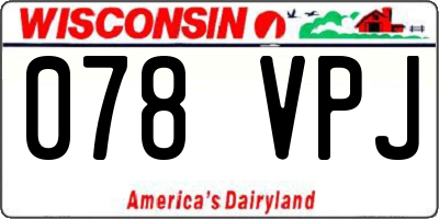 WI license plate 078VPJ