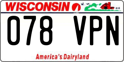 WI license plate 078VPN