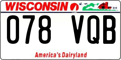 WI license plate 078VQB
