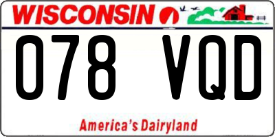 WI license plate 078VQD