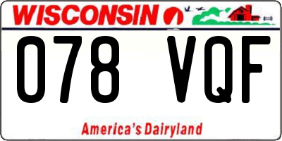 WI license plate 078VQF