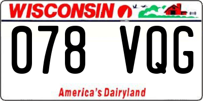 WI license plate 078VQG