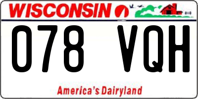 WI license plate 078VQH
