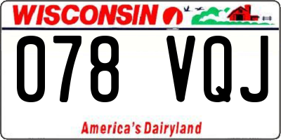 WI license plate 078VQJ