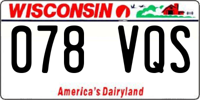 WI license plate 078VQS