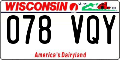 WI license plate 078VQY