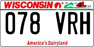 WI license plate 078VRH