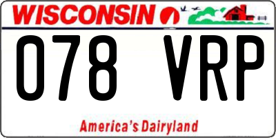 WI license plate 078VRP