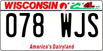 WI license plate 078WJS