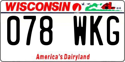 WI license plate 078WKG