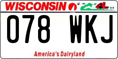 WI license plate 078WKJ
