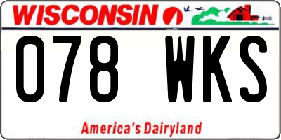 WI license plate 078WKS