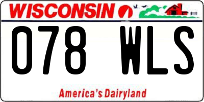 WI license plate 078WLS