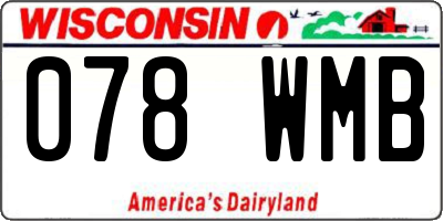 WI license plate 078WMB