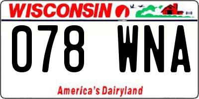 WI license plate 078WNA
