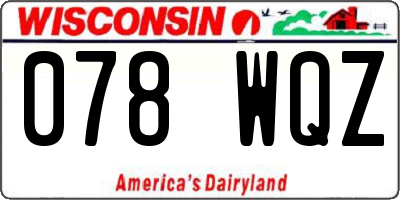 WI license plate 078WQZ