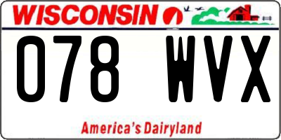 WI license plate 078WVX