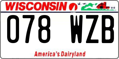 WI license plate 078WZB
