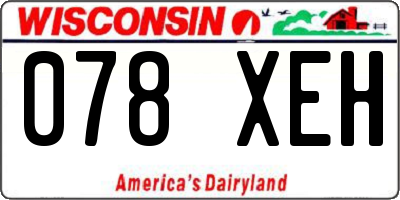 WI license plate 078XEH