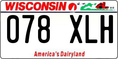 WI license plate 078XLH