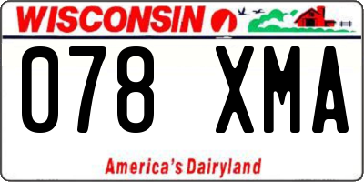 WI license plate 078XMA